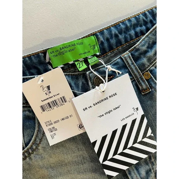 FREE PROPLE NWT WOMEN'S SIZE 27 “THE VIRGIN LABEL" DISTRESSED SKINNY JEAN - Picture 4 of 12